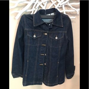 Woman’s fitted jean jacket size small